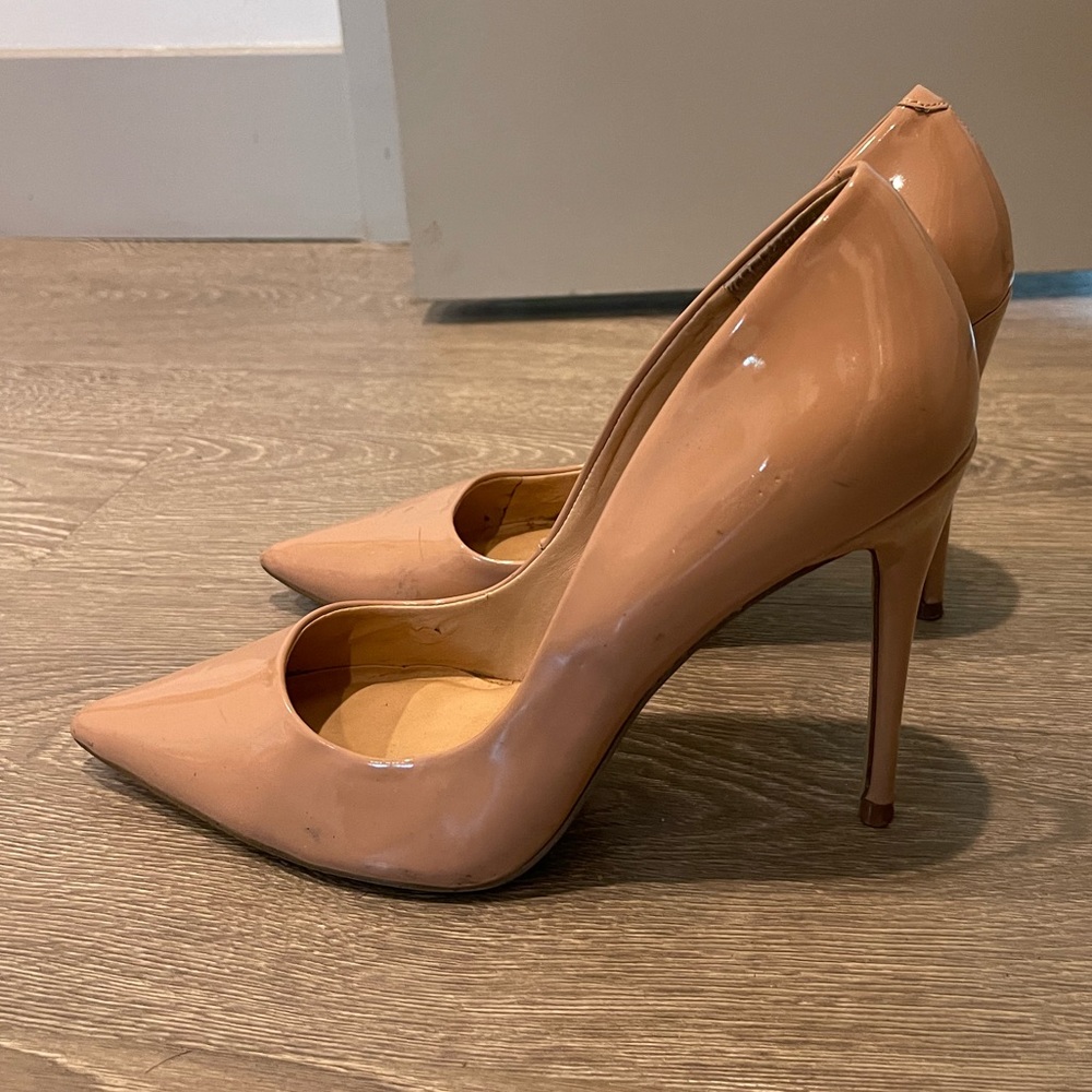 Corporate cutie patent nude pumps | Steve Madden